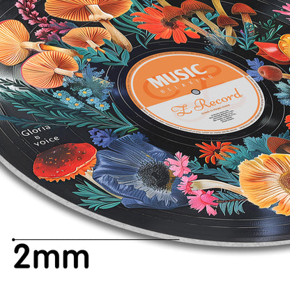 HK Studio Hippie Decor, Posters for Room Aesthetic - Botanical Wall Art, Record Decor, 4pcs 12"