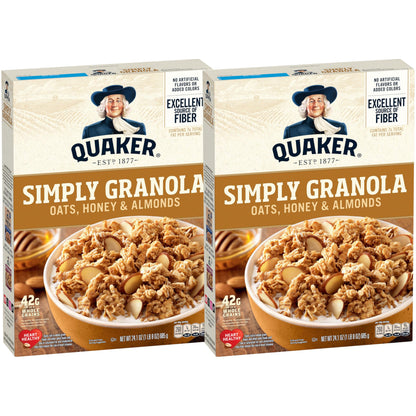 Quaker Simply Granola Honey & Almond, (Pack of 2)