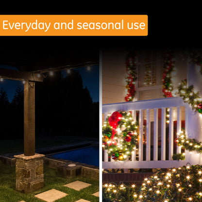 GE 24-Hour Heavy-Duty Ουtdооr Mechanical Τімer, 2 Grounded Outlet Τімer, Programmable Daily Cycle, 30-Minute Interval Ουtdооr Τімer, Weather Resistant, Ουtdооr Light Τімer, Black, 2 Pack, 46224