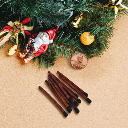 2" Brown Stick Black Tip Espresso Style Safety Matches | 100+ Artisan Bulk Matchsticks with Adhesive Strikers by Thankful Greetings | Unique Candle Lighting for Your Home, Gifts, & Events