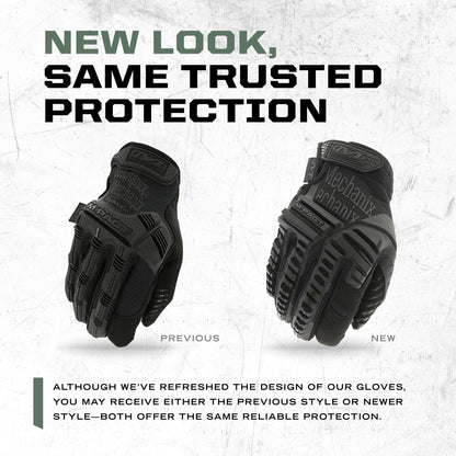 Mechanix Wear: M-Pact Covert Tactical Gloves with Secure Fit, Touchscreen Capable Safety Gloves for Men, Work Gloves with Impact Protection and Vibration Absorption (Black, Large)