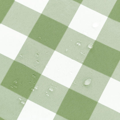 Hiasan Checkered Round Tablecloth 60 Inch - Waterproof Stain and Wrinkle Resistant Washable Fabric Table Cloth for Dining Room Party Outdoor Picnic,Sage Green and White