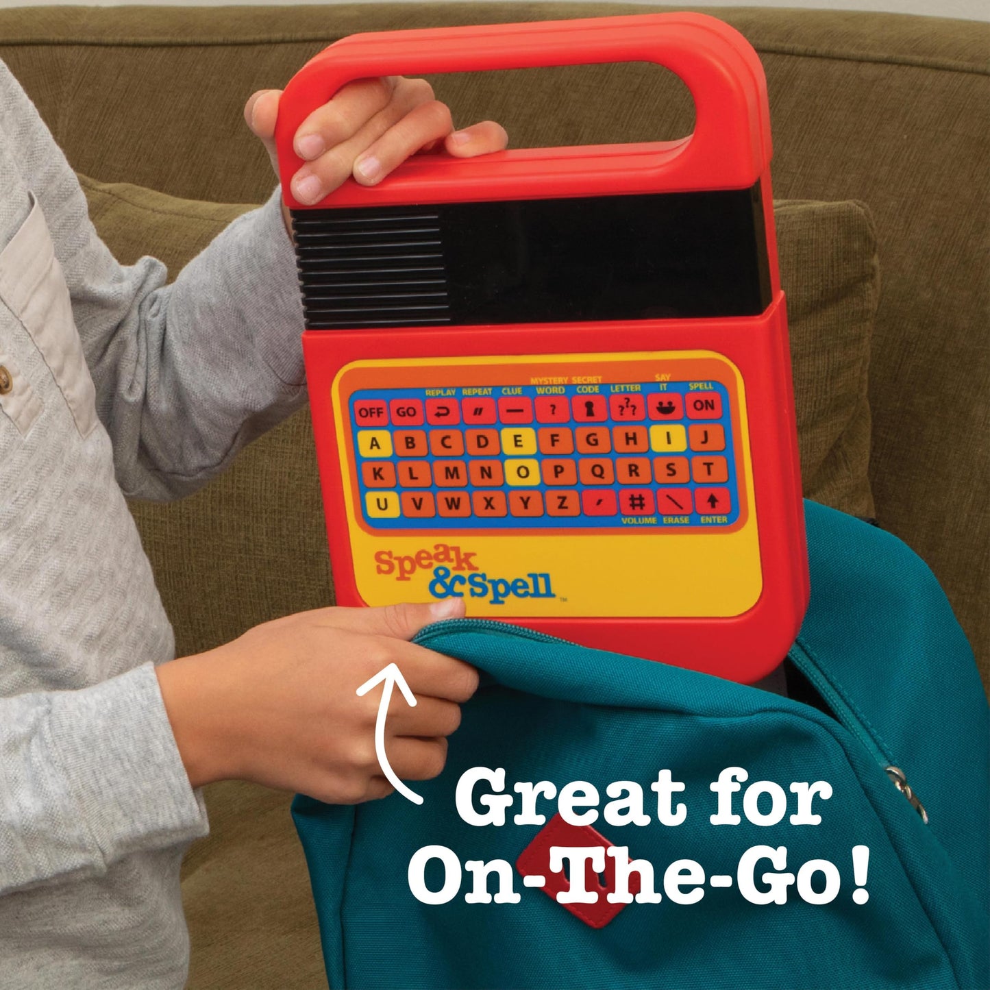Playmonster Speak & Spell Electronic Game - Educational Learning Toy, Spelling Games, 80s Retro Handheld Arcade, Autism Toys, Activity for Boys, Girls, Toddler, Ages 7+