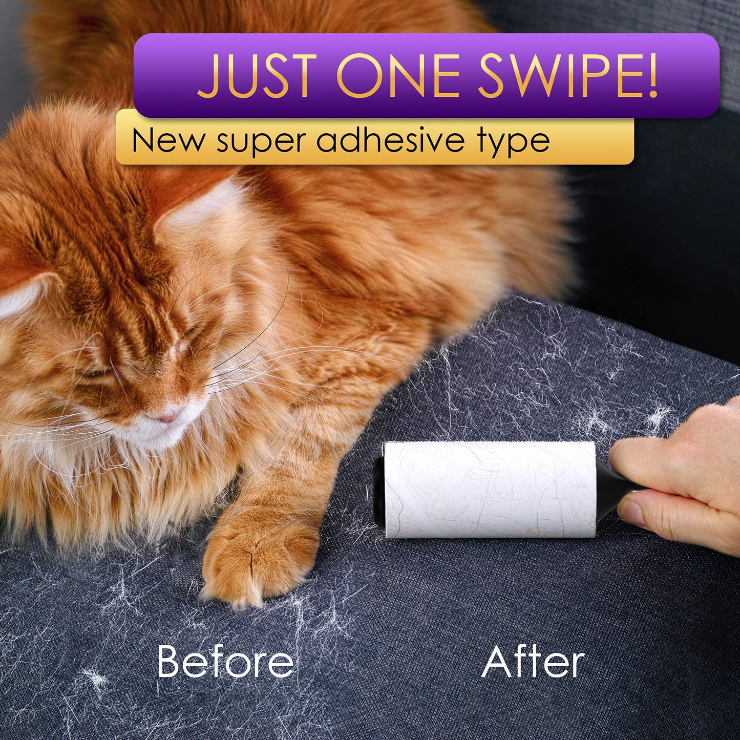 Lint Rollers Pet Hair Value Pack of 450 Sheets / 5 Refills, Sticky Roller Pet Hair, Lint Remover Dog Hair, Cat Hair, Fuzz, Animal Fur, Large Lint Removal Roller Clothe, Couch, Furniture. Stick Roller