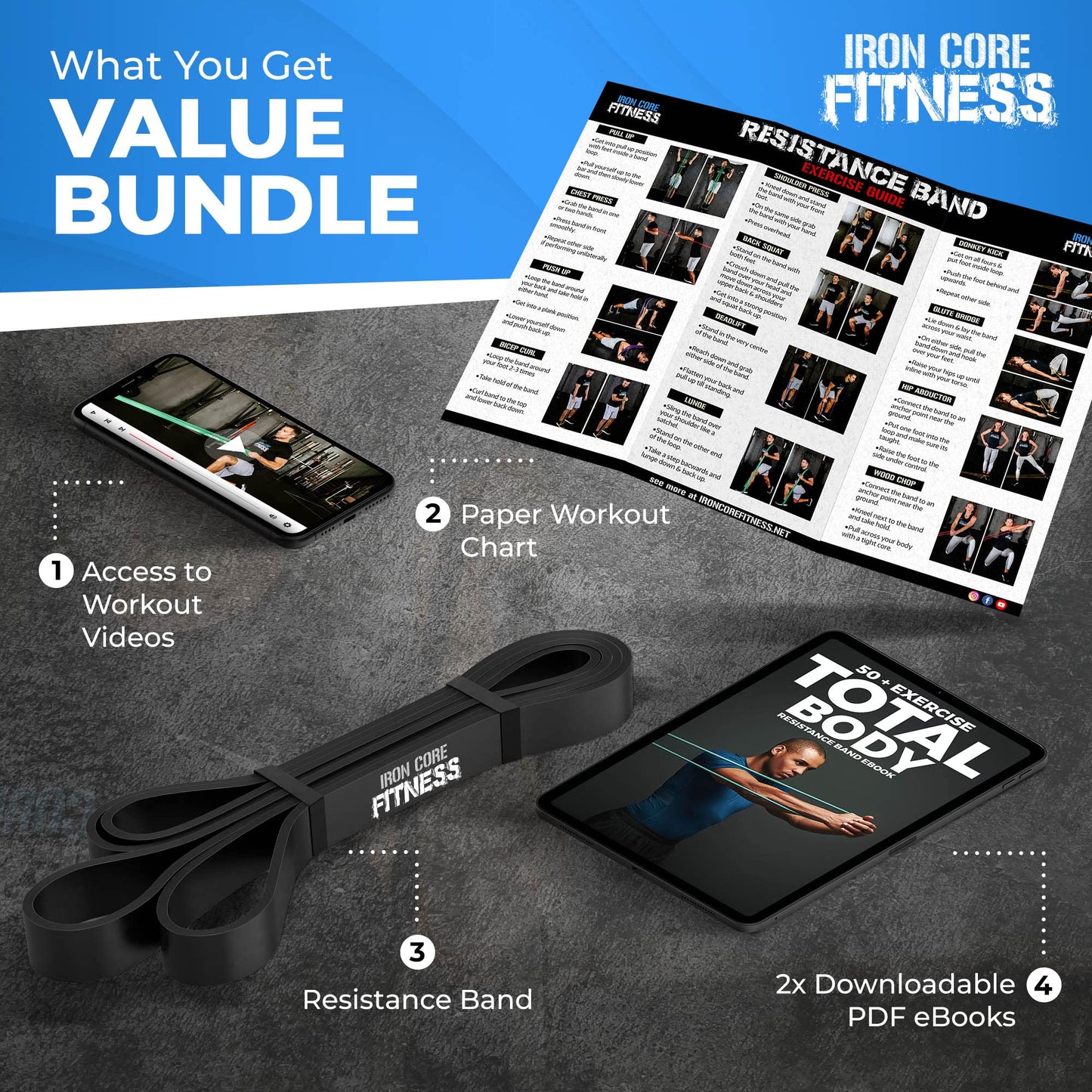 Pull Up Resistance Band – 28-50 lb Band for Men and Women – Long Loop Rubber Strap for Pull Ups, Push Ups, Speed Training & Assisted Dips – Black Thick Bands for Stretching & Mobility Workouts