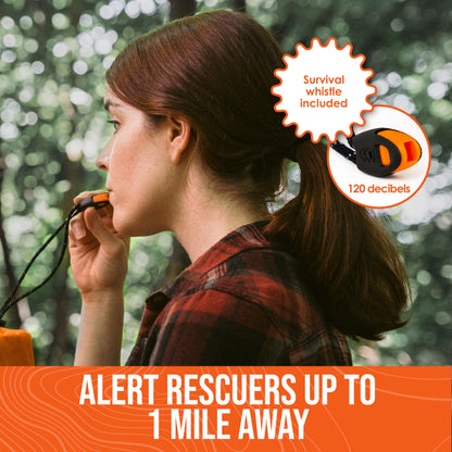 Go Time Gear Emergency Tube Tent Life Tent 2-Person Mylar - Green 2-Pack - Reflects Body Heat & Waterproof Emergency Shelter - Includes Whistle & 550lb Paracord - Survival & Camping Gear