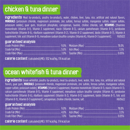 Purina Friskies Pate Wet Cat Food Variety Pack Seafood and Chicken Pate Favorites 40ct VP - (Pack of 40) 5.5 oz. Cans