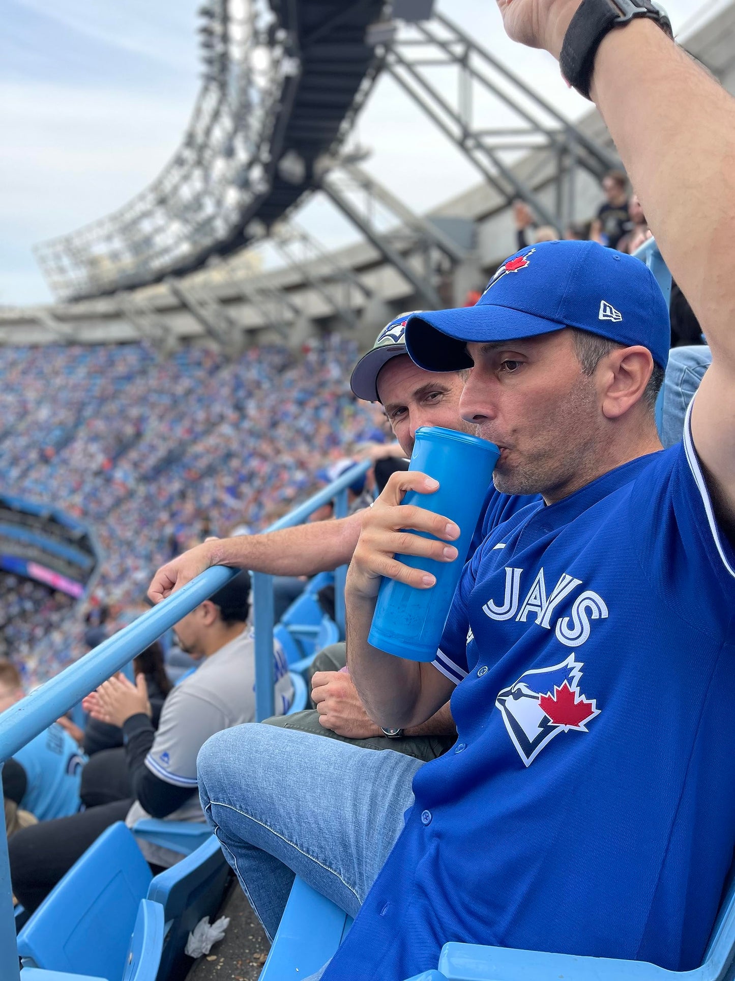 Loud Cup 20 oz Tumbler + Stadium Horn with Open-Sip Lid (Canary Yellow) - Insulated Cup Reusable Water Bottle Coffee Travel Mug - Worlds Loudest Cup for Game Day