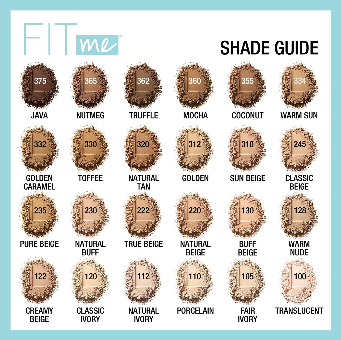 Maybelline Fit Me Matte + Poreless Pressed Face Powder Makeup & Setting Powder, Natural Ivory, 1 Count