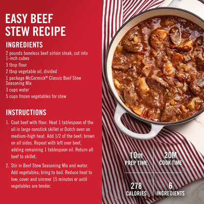 McCormick Beef Stew Seasoning Mix, 1.5 oz