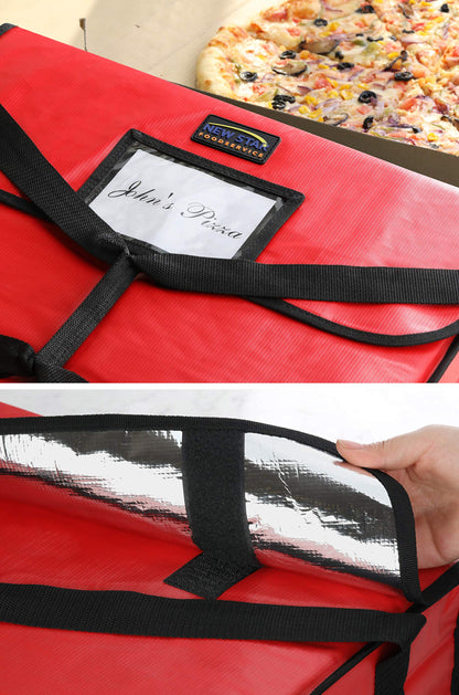 New Star Foodservice 50097 Insulated Pizza Delivery Bag, 20 by 20 by 5-Inch, Red