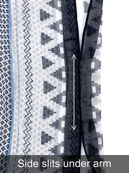 Moss Rose Women's Beach Cover up Swimsuit Kimono with Bohemian Floral Print, Loose Casual Resort Wear