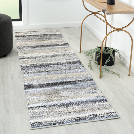 LUXE WEAVERS Tower Hill Abstract Gray 2x7 Area Rug