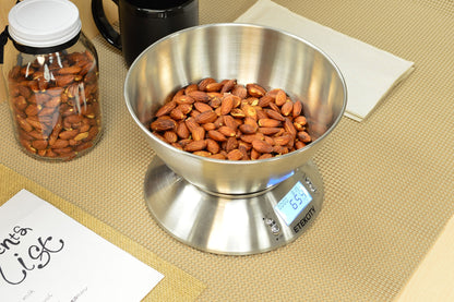 Etekcity Food Kitchen Scale with Bowl, Digital Weight Scale for Food Ounces and Grams, Cooking and Baking, Timer, and Temperature Sensor, 2.06 QT, Stainless Steel