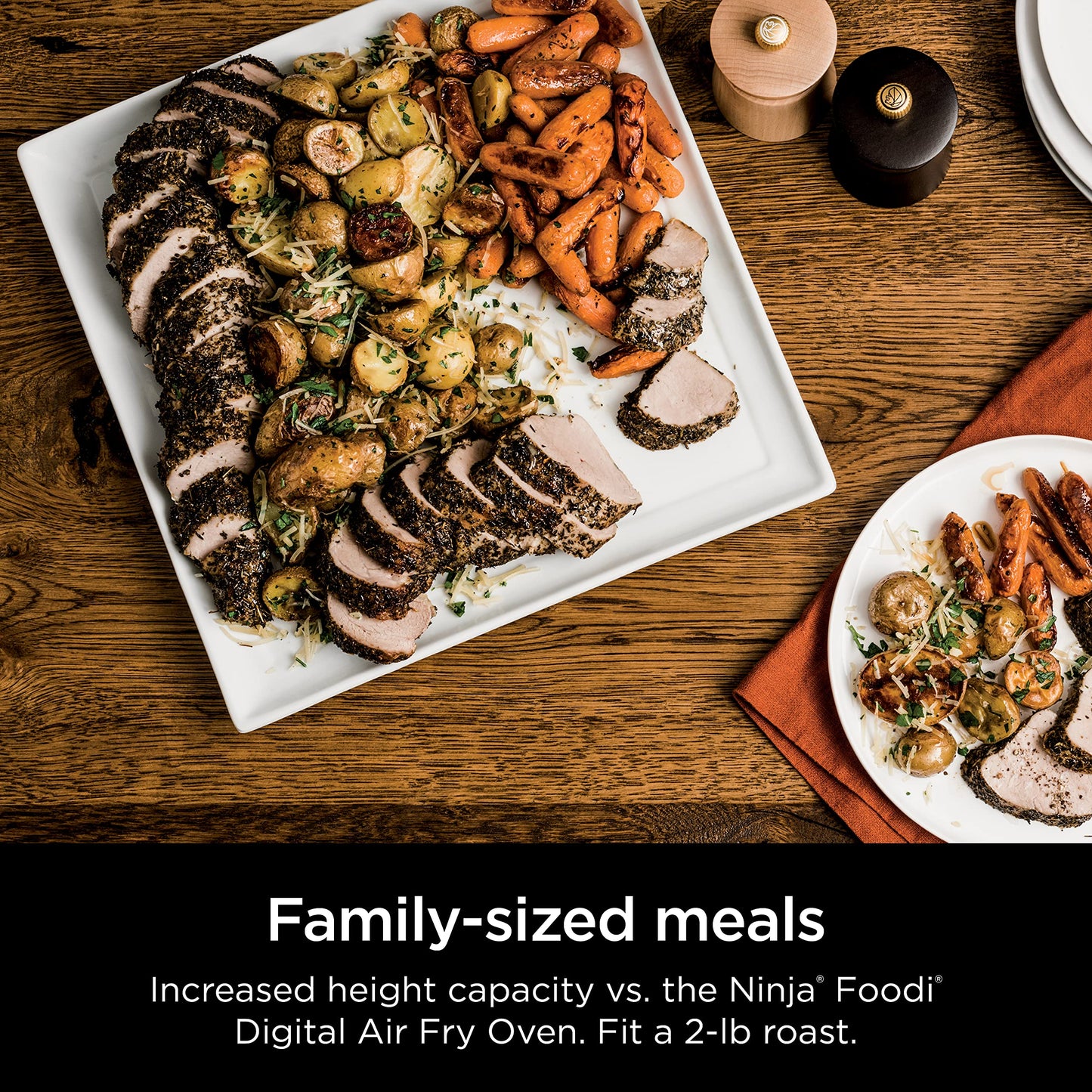 Ninja, Toaster Oven, Air Fryer, Thermometer, Toaster Oven Air Fryer Combo, Stainless Steel, Quick meals, Fries, Frozen Food, Air Fry, Dehydrate, Reheat, 13-in-1, Less Oil, Flip Away Oven, Foodi, SP351