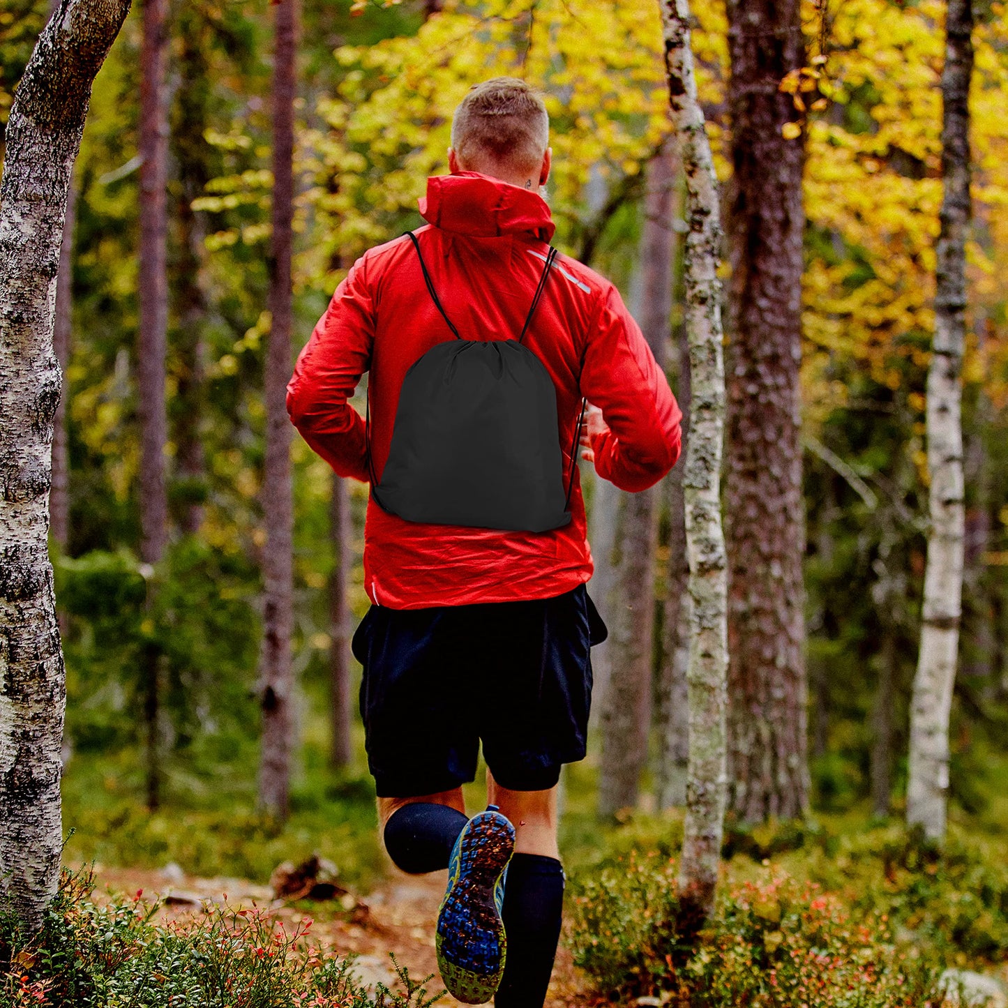 Topspeeder 60 Pieces Drawstring Backpack Bags Sports Sackpack Bulk Cinch Gym Bag For Women Men Outdoor Sports Backpack(Black)