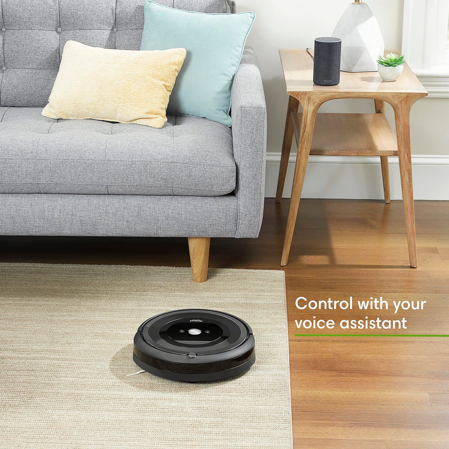 iRobot Roomba E5 (5150) Robot Vacuum - Wi-Fi Connected, Works with Alexa, Ideal for Pet Hair, Carpets, Hard, Self-Charging Robotic Vacuum, Black