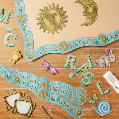 Eureka Curiosity Garden Paper Cut-Out Classroom Decorations for Teachers, 36 Pieces