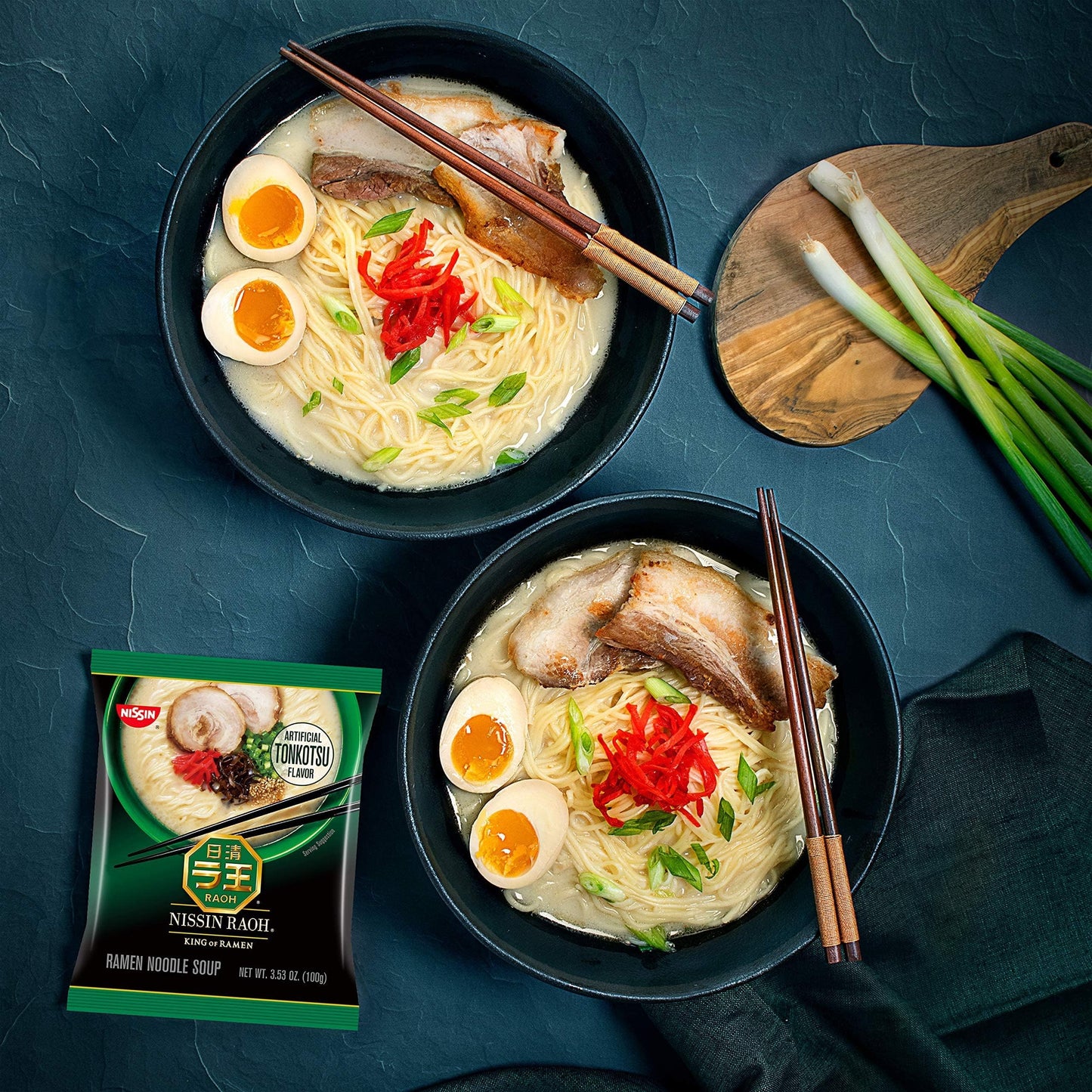 Nissin RAOH Ramen Noodle Soup, Tonkotsu, 3.53 Ounce (Pack of 6)