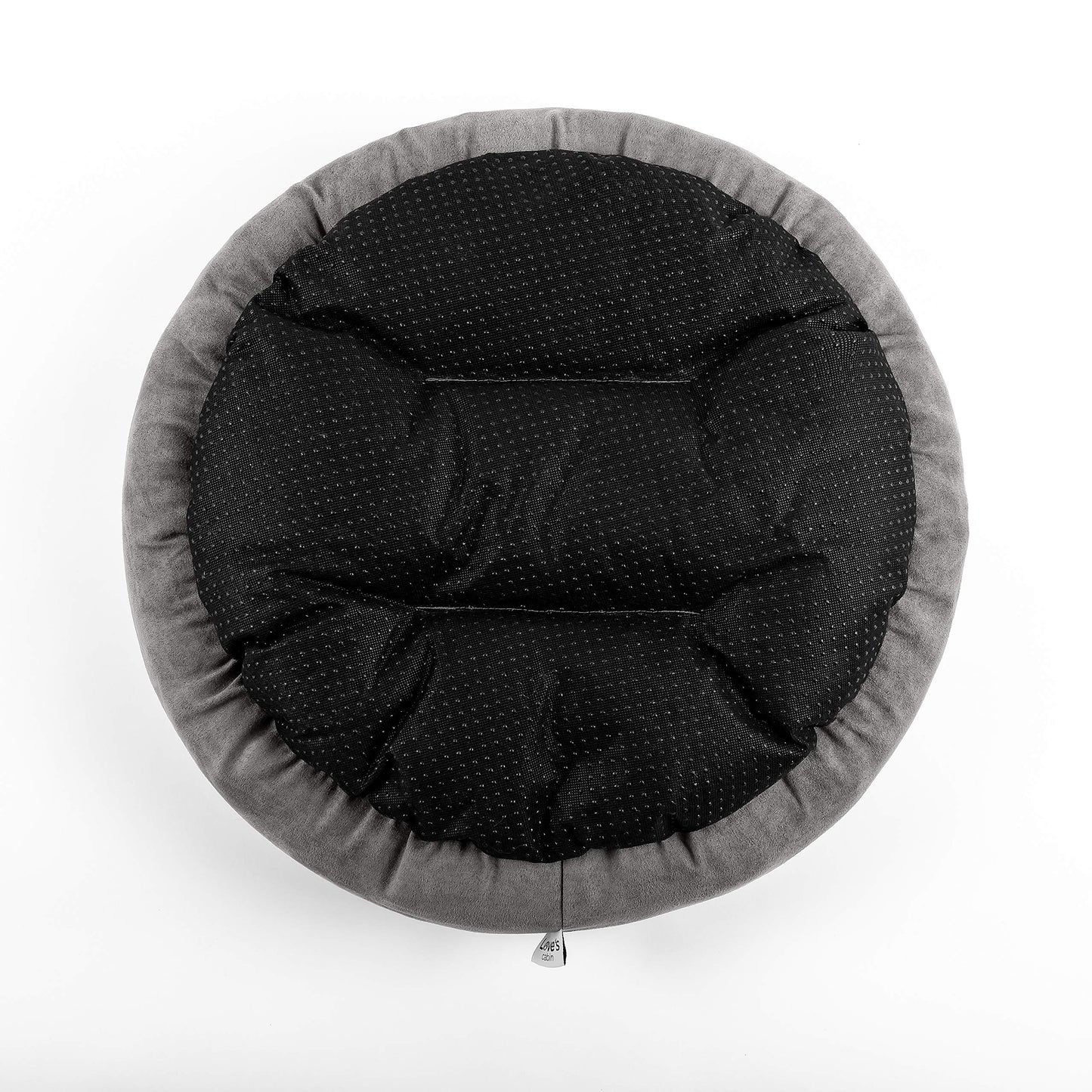 Love's cabin Round Donut Cat and Dog Cushion Bed, 20in Bed for Cats or Small Dogs, Anti-Slip & Water-Resistant Bottom, Super Soft Durable Fabric Pet Beds, Washable Luxury Cat & Dog Bed Gray