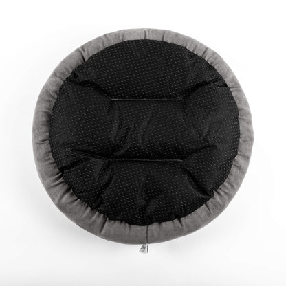 Love's cabin Round Donut Cat and Dog Cushion Bed, 20in Bed for Cats or Small Dogs, Anti-Slip & Water-Resistant Bottom, Super Soft Durable Fabric Pet Beds, Washable Luxury Cat & Dog Bed Gray