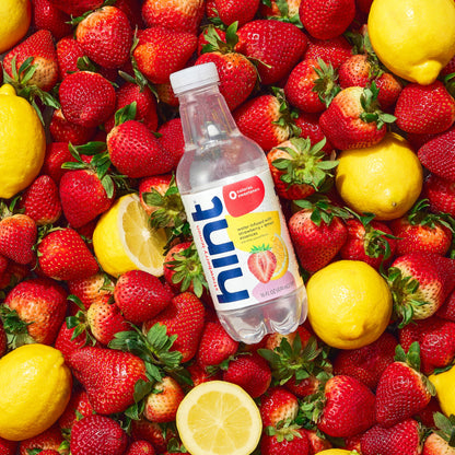 Hint Water Strawberry Lemon, Pure Water Infused with Strawberry and Lemon, Zero Sugar, Zero Calories, Zero Sweeteners, Zero Preservatives, Zero Artificial Flavors,16 Ounce Bottles, (Pack of 12)