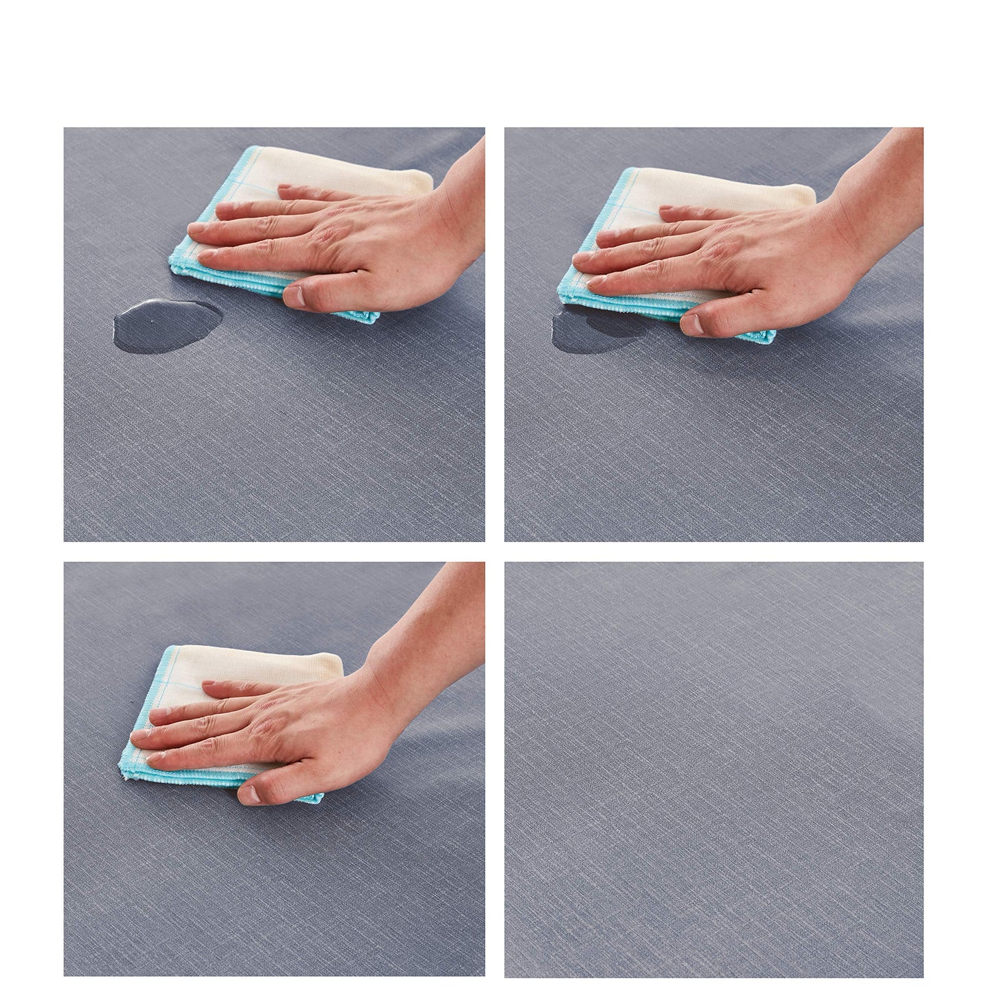 NLMUVW Square Vinyl Tablecloth 100% Waterproof Oil Proof Spill Proof PVC Table Cloth Wipe Clean Table Cover for Kitchen Dining Picnic, Dark Grey, 52 x 52 inch