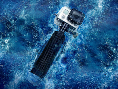 Floating Hand Grip Waterproof Monopod for GoPro Hero 13 12 11 10 9 8 7 6 5 4 3+ 2 1 Session Black Silver Handler & Handle Mount Accessories Kit for Water Sport and Action Cameras (Blue)