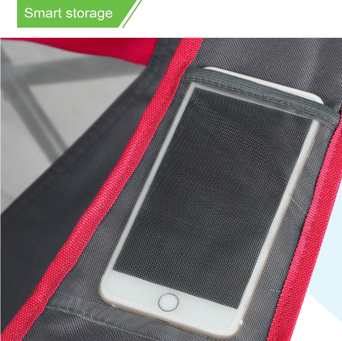 ALPHA CAMP Mesh Canopy Chair Folding Camping Chair - Red