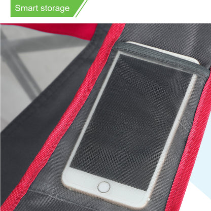 ALPHA CAMP Mesh Canopy Chair Folding Camping Chair - Red