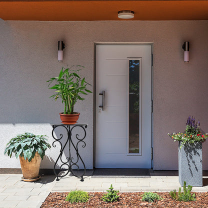 NAKUPE Metal Plant Stand, Heavy Duty Flower Pot Stand 17" Tall, Single Planter Holder for Indoor, Outdoor, Garden, Patio, Porch, Balcony, Home Decor, Black(1 Pack)