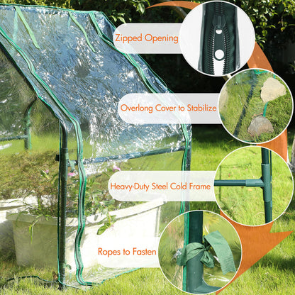 Gardzen Mini Greenhouse Heavy Duty Portable Green House, Clear Tent Small Greenhouse for Indoor Outdoor Plants 36.2”(L) x36.2”(W) x42.5”(H)