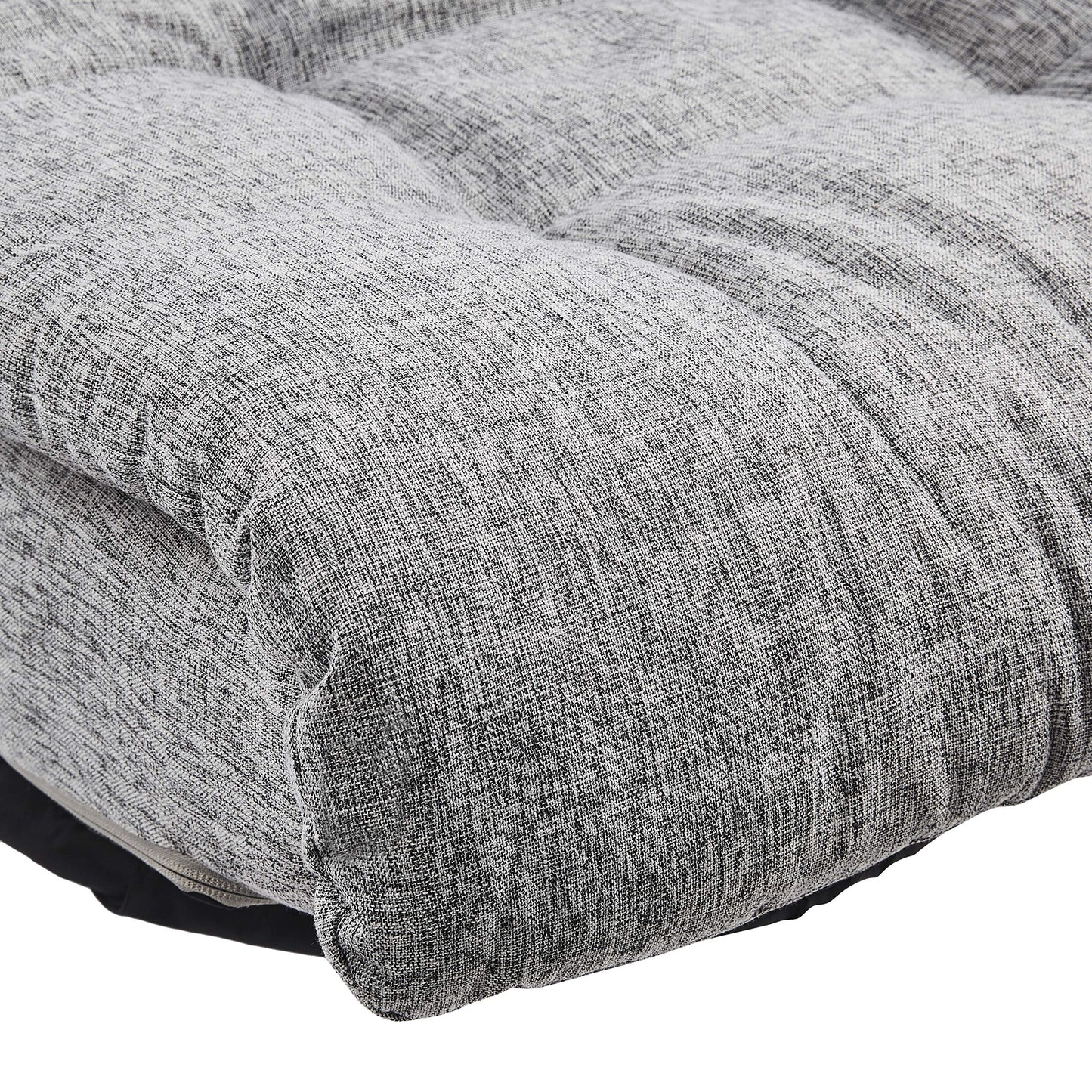 Amazon Basics Swivel Foam Lounge Chair with Headrest, Floor-Compatible, Adjustable, Gaming, 26.3D x 23.5W x 13.7H in, Grey