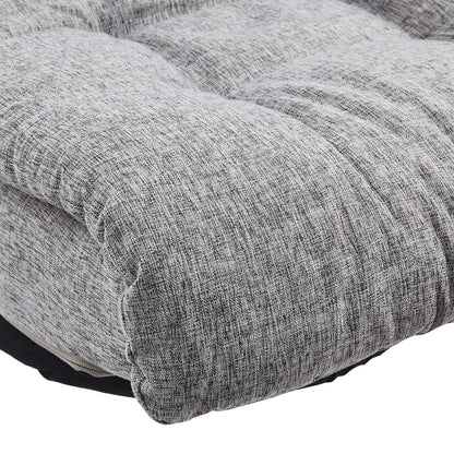 Amazon Basics Swivel Foam Lounge Chair with Headrest, Floor-Compatible, Adjustable, Gaming, 26.3D x 23.5W x 13.7H in, Grey