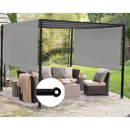 Patio Paradise 10' x 16' Pergola Canopy Replacement Cover Shade Cloth with Grommets Weighted Rods Outdoor Sun Shade Screen UV Block for Gazebo Backyard Deck Porch Balcony, Light Gray