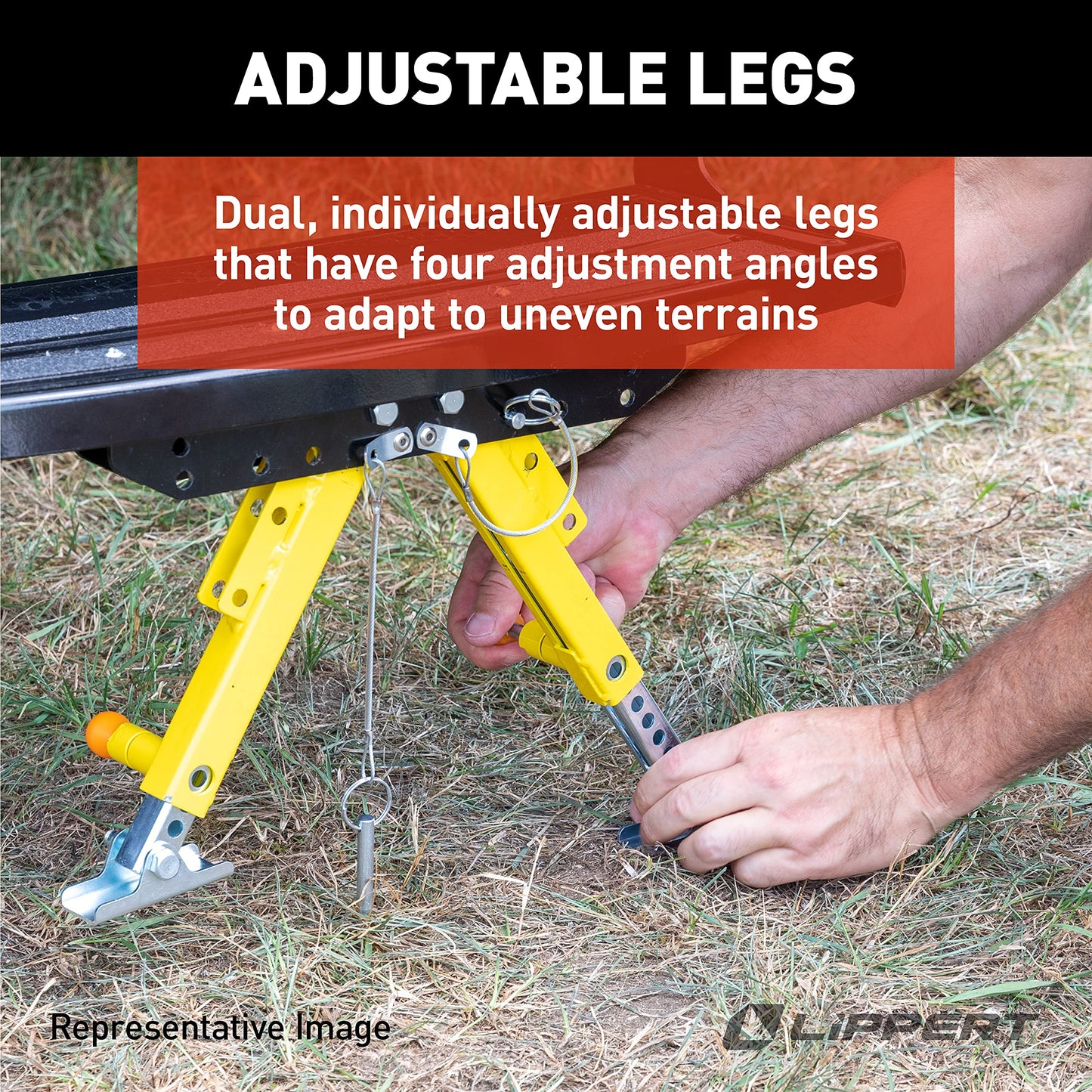 Lippert Solid Stance RV Step Stabilizer Kit for 5th Wheels, Travel Trailers and Motorhomes