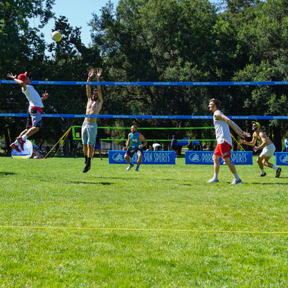 Park & Sun Sports Spectrum Classic: Portable Professional Outdoor Volleyball Net System, Denim Blue