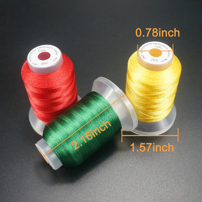 New brothread 40 Colors Compatible with Brother Polyester Embroidery Machine Thread Kit 500M (550Y) Each Spool Compatible with Brother Babylock Janome Singer Pfaff Bernina Embroidery & Sewing Machine