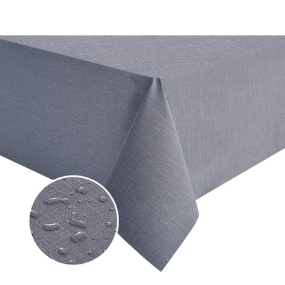NLMUVW Square Vinyl Tablecloth 100% Waterproof Oil Proof Spill Proof PVC Table Cloth Wipe Clean Table Cover for Kitchen Dining Picnic, Dark Grey, 52 x 52 inch